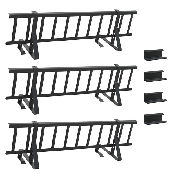 vidaXL Katto lumivahti Musta 300 x 29,5 x 34,5 cm Ter&auml;s