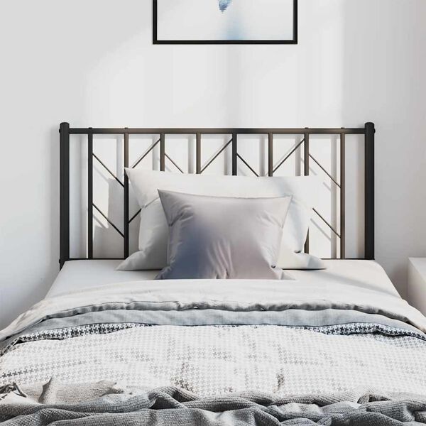 vidaXL Metallinen s&auml;ngynp&auml;&auml;ty musta 100 cm