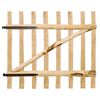 vidaXL Yksinkertainen Aitaportti p&auml;hkin&auml;puu 100x90 cm