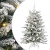 vidaXL Salkomallinen tekoinen joulukuusi Valkoinen 120 cm PE ja PVC