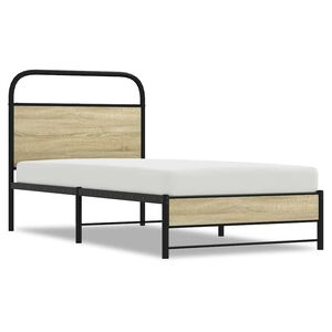 vidaXL S&auml;ngynrunko ilman patjaa 75x190 cm Sonoma-tammi tekninen puu