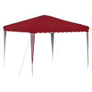 vidaXL Pop-up Juhlateltta 288 x 288 x 245 cm Burgundi Oxford-kangas