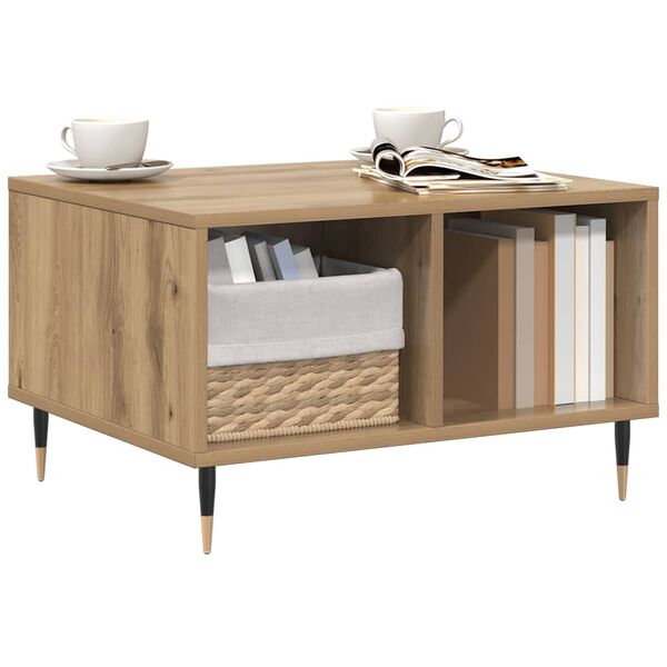 vidaXL Sohvap&ouml;yt&auml; k&auml;sity&ouml;l&auml;inen tammi 60x50x36,5 cm tekninen puu