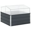 vidaXL Kukkalaatikko Antrasiitti 100 x 100 x 77 cm Galvanoitu ter&auml;s