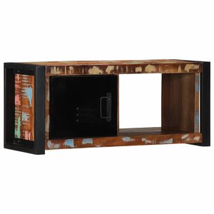 vidaXL TV-kaappi 80x30x35 cm Kierr&auml;tetty massiivipuu