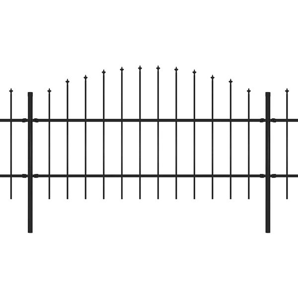 vidaXL Puutarha-aita keih&auml;sk&auml;rkinen ter&auml;s 1248x100 cm musta