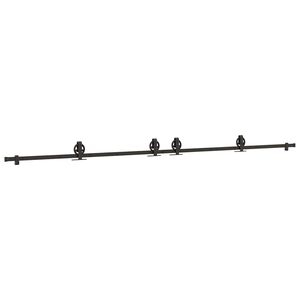 vidaXL Liukuoven asennussarja ter&auml;s 366 cm musta