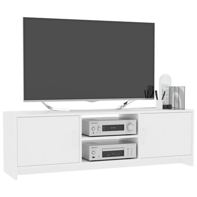 vidaXL TV-taso valkoinen 120x30x37,5 cm lastulevy