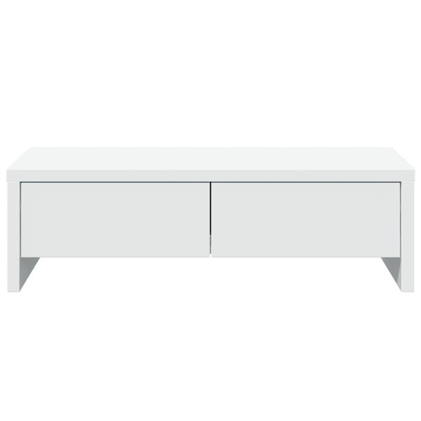 vidaXL N&auml;ytt&ouml;teline laatikoilla valkoinen 50x27x15 cm tekninen puu