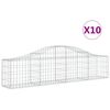 vidaXL Kaarevat kivikorit 10 kpl 200x30x40/60 cm galvanoitu rauta