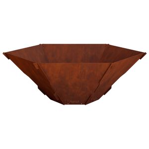 vidaXL Tulisija Ruosteinen 58,5 x 51,5 x 19,5 cm S&auml;&auml;nkest&auml;v&auml; ter&auml;s