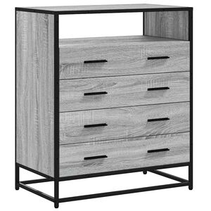 vidaXL Laatikosto harmaa Sonoma 70x41x83,5 cm tekninen puu