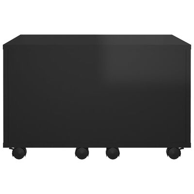 vidaXL Sohvapöytä korkeakiilto musta 60x60x38 cm lastulevy