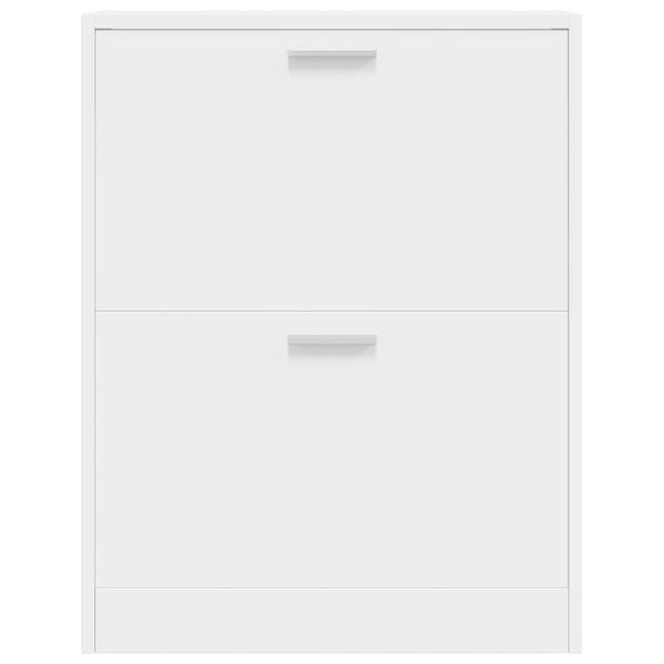 vidaXL Kenk&auml;kaappi valkoinen puu kahdella lokerolla