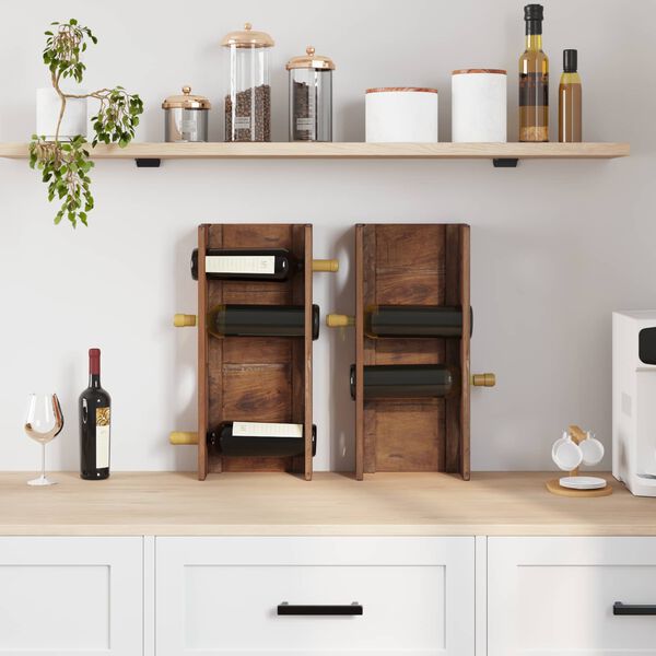 vidaXL Teline Ruskea 24 x 13 x 54 cm Kiinte&auml;&auml; mahonkipuuta