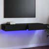 vidaXL TV-taso LED-valoilla korkeakiilto musta 120x35x15,5 cm