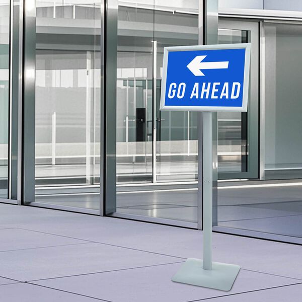 vidaXL Pedestaali juliste teline Hopea 32,5 x 27 x 126 cm