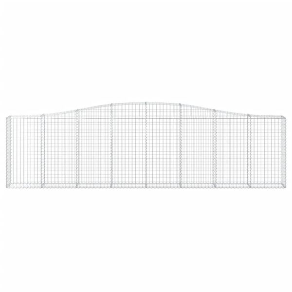 vidaXL Kaarevat kivikorit 2 kpl 400x30x100/120 cm galvanoitu rauta