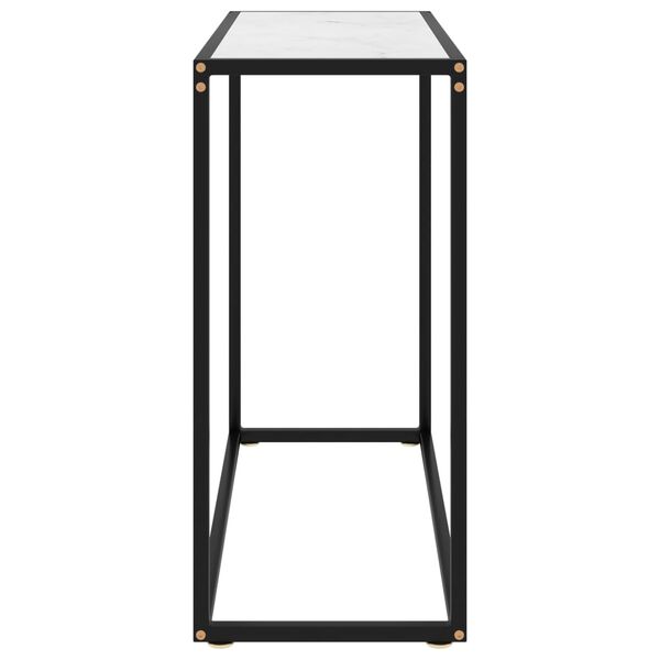 vidaXL Konsolipöytä valkoinen 80x35x75 cm karkaistu lasi