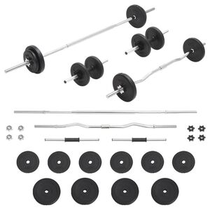vidaXL K&auml;si- ja levypainosarja 30 kg