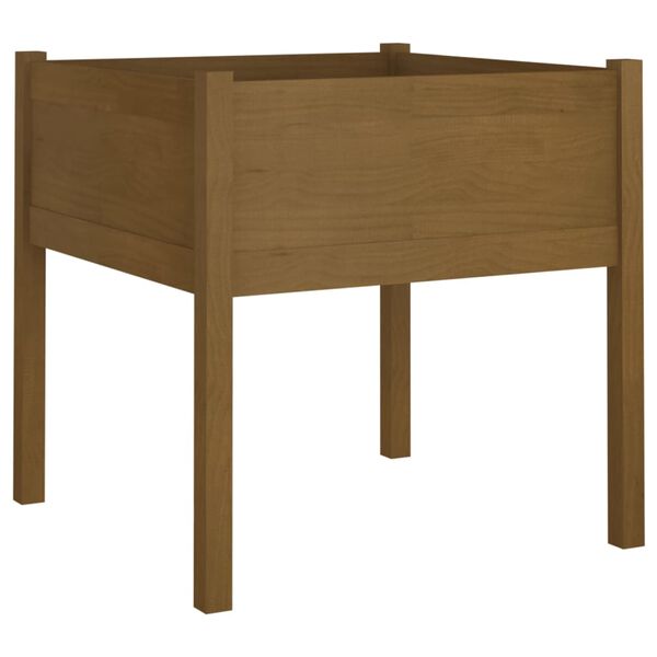 vidaXL Puutarhan kukkalaatikot 2 kpl hunajanruskea 70x70x70 cm mänty