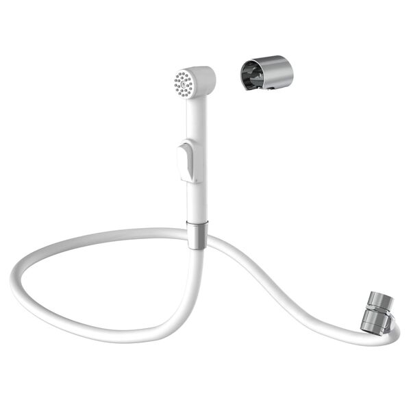 EISL Pesualtaan k&auml;sisuihkusarja sein&auml;kiinnikkeell&auml; ja letkulla valk.