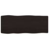 vidaXL P&ouml;yt&auml;levy ruskea 100x40x(2-6)cm k&auml;sitelty t&auml;ystammi el&auml;v&auml; reuna