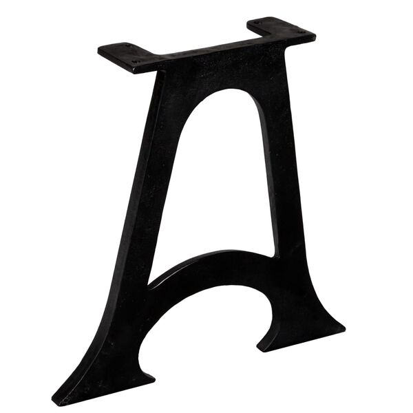 vidaXL Sohvapöydän jalat 2 kpl kaarevalla pohjalla A-runko valurauta