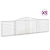 vidaXL Kaarevat kivikorit 5 kpl 400x30x100/120 cm galvanoitu rauta