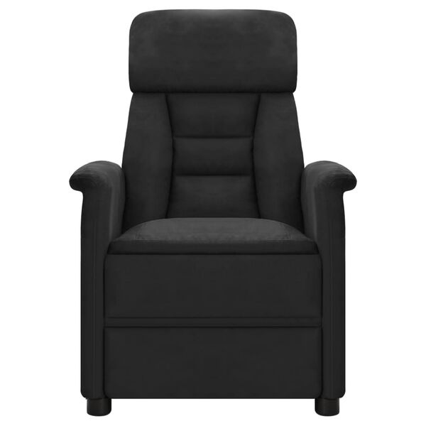 vidaXL Hierontatuoli musta mikrokuitukangas