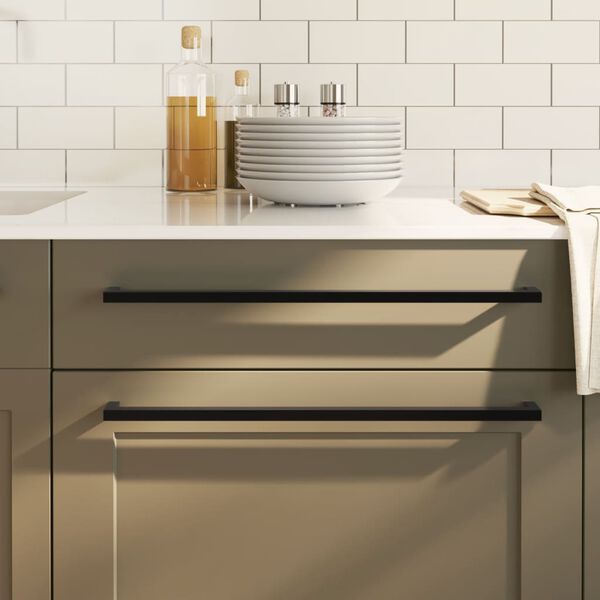 vidaXL Kaapin kahvat 20 kpl musta 480 mm ruostumaton ter&auml;s