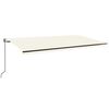 vidaXL Sis&auml;&auml;nkelattava markiisi LED ja tuulisensori 600x350 cm kerma