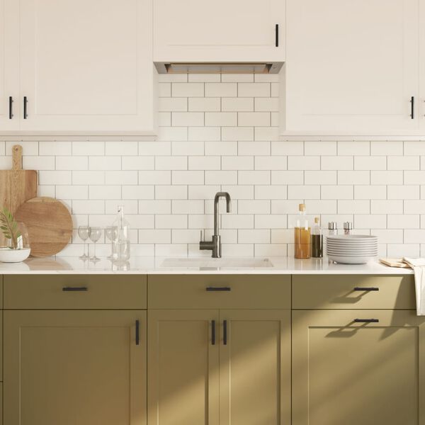 vidaXL Kaapin kahvat 20 kpl musta 64 mm ruostumaton teräs