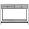 vidaXL Konsolipöytä harmaa Sonoma 100x34,5x75 cm tekninen puu