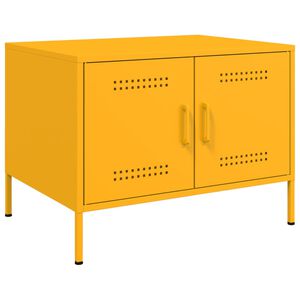 vidaXL Sohvap&ouml;yt&auml; sinapinkeltainen 68x50x50,5 cm ter&auml;s
