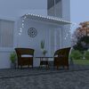 vidaXL Sisäänkelattava markiisi LEDillä 300x150 cm kerma
