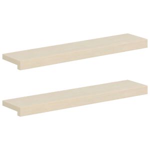 vidaXL Ikkunalautaset 2 kpl valkoinen 70 x 15 x 2 cm M&auml;ntypuu