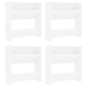 vidaXL Sein&auml;kenk&auml;kaapit 4 kpl valkoinen 60x18x60 cm tekninen puu