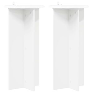 vidaXL Kasviteline 2 pcs valkoinen &Oslash;40 x 80 cm Tekninen puu