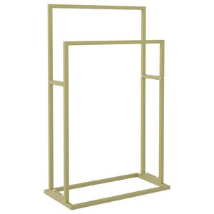 vidaXL Vapaasti seisova pyyheteline kultainen 48x24x78,5 cm rauta