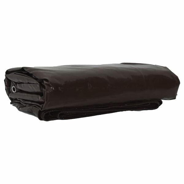 vidaXL Pressu 650g / m² Ruskea 3,5 x 5 m Kangas PVC-pinnoitteella