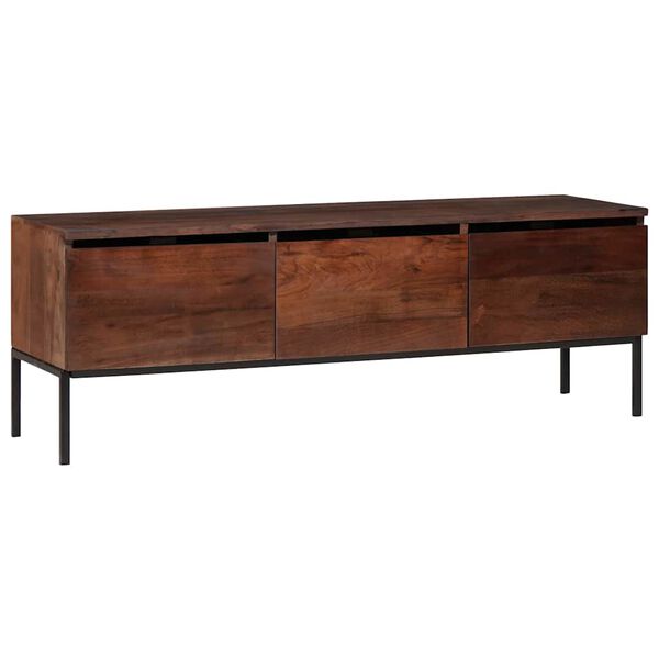 vidaXL TV-kaappi Hunajanruskea 110 x 30 x 36 cm t&auml;ysi akaasiapuu