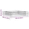 vidaXL Korotettu kivikori/kukkalaatikko galvanoitu ter&auml;s 100x100x20 cm