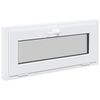 vidaXL Kellari-ikkuna RISOR 90 x 40 cm PVC ja lasi valkoinen