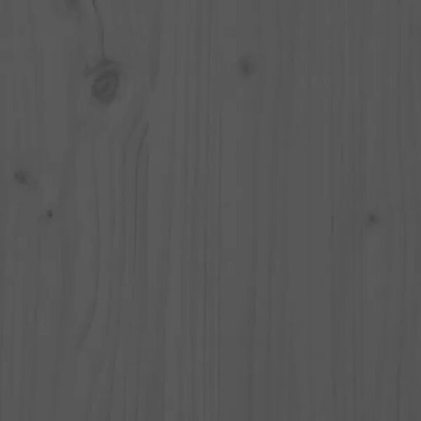 vidaXL Sängynpääty harmaa 93,5x3x81 cm täysi mänty