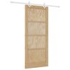 vidaXL Liukuovi Luonnollinen ja valkoinen 86 x 198,5 cm T&auml;ysi m&auml;nty