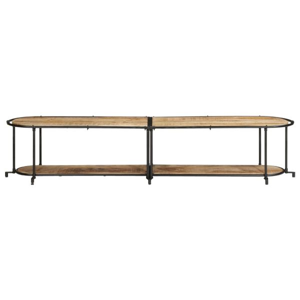 vidaXL TV-taso 200x42x40 cm täysi karkea mangopuu