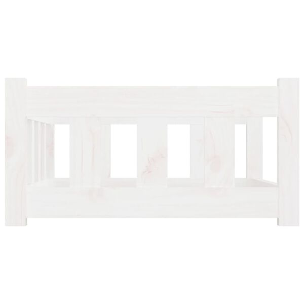 vidaXL Koiransänky valkoinen 75,5x55,5x28 cm täysi mänty