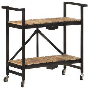 vidaXL Tarjoiluvaunu 87x36x81 cm t&auml;ysi mangopuu