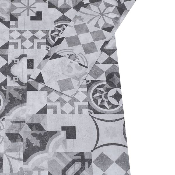 vidaXL PVC-lattialankut 5,02 m&sup2; 2 mm itseliimautuva harmaa kuvio